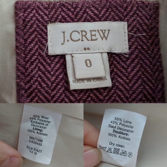 J. CREW Fully Lined Pink Wool Tweed Blazer - Picture 5 of 8
